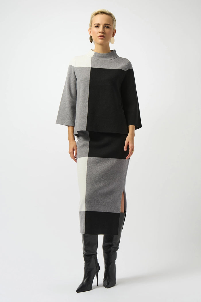 Joseph Ribkoff Jacquard Sweater Colour Block Pullover Jr253907