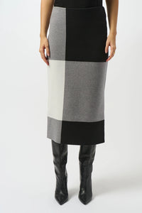 Joseph Ribkoff Jacquard Sweater Colour Block Skirt Jr253908