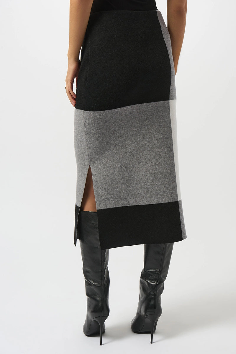 Joseph Ribkoff Jacquard Sweater Colour Block Skirt Jr253908