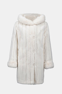 Joseph Ribkoff Faux Fur Reversible Hooded Coat Jr253926