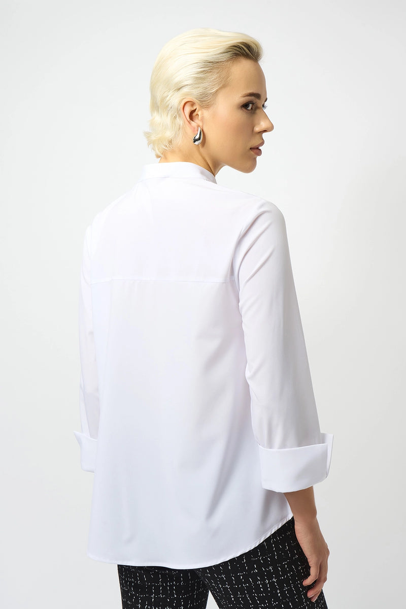 Joseph Ribkoff Stretch Poplin Ruffled Blouse Jr253944