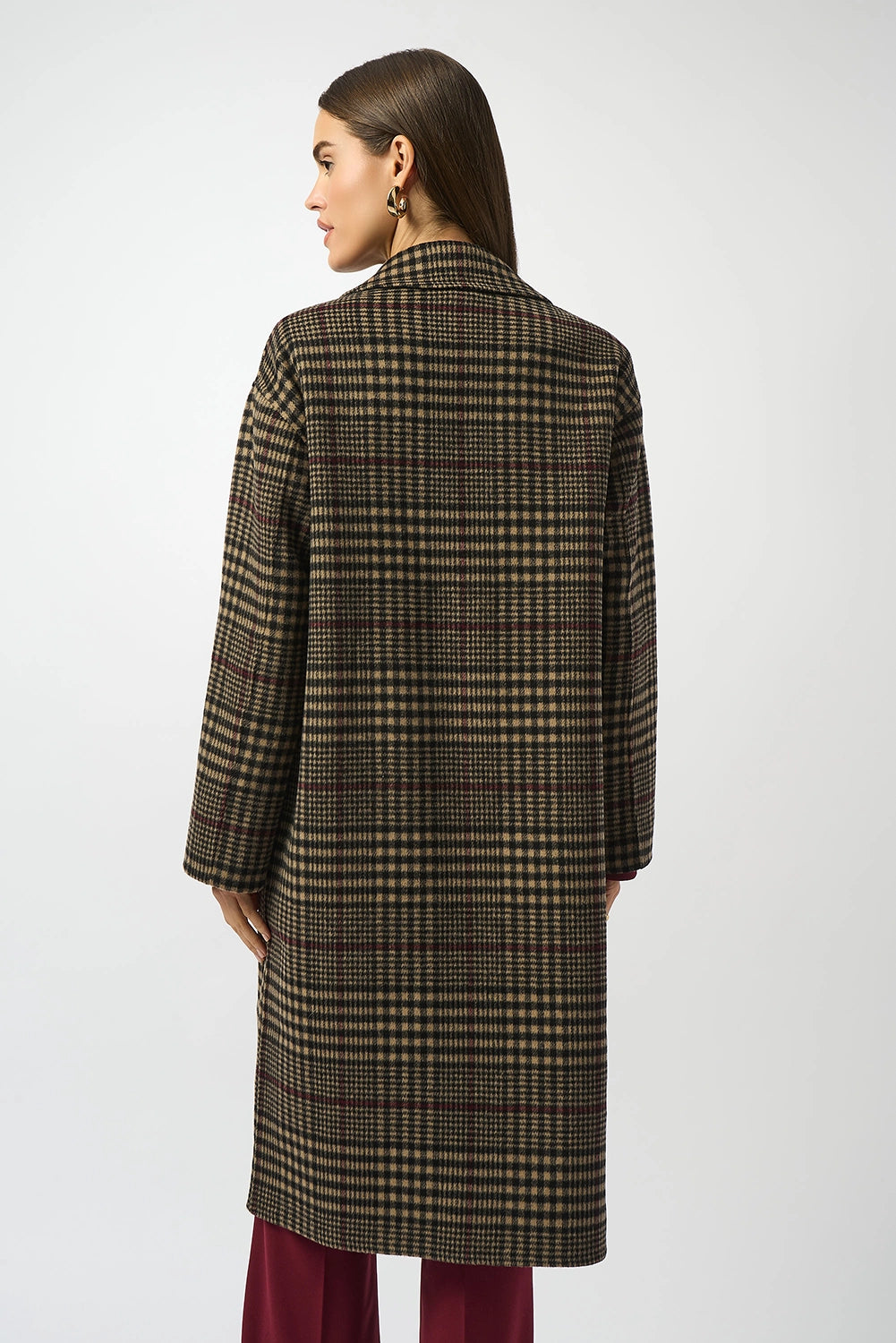 Joseph Ribkoff Wool Blend Plaid Double-Faced Coat Jr253946