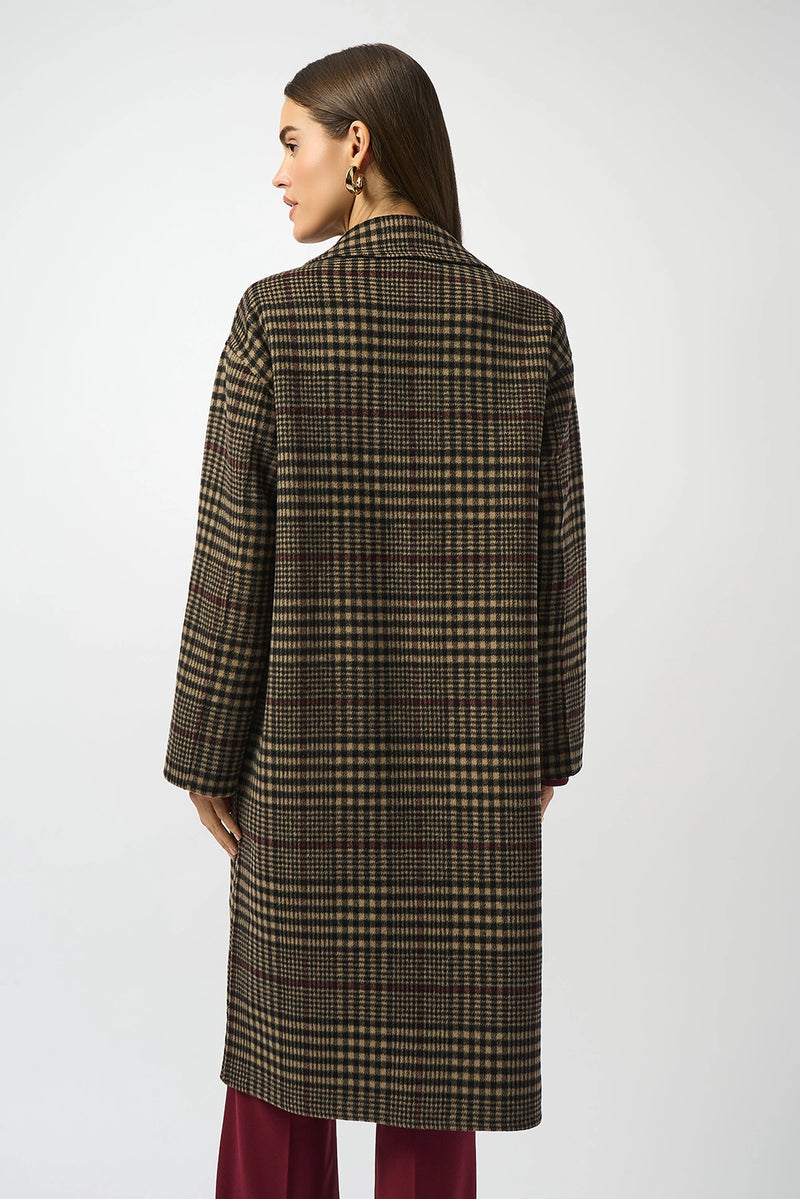 Joseph Ribkoff Wool Blend Plaid Double-Faced Coat Jr253946