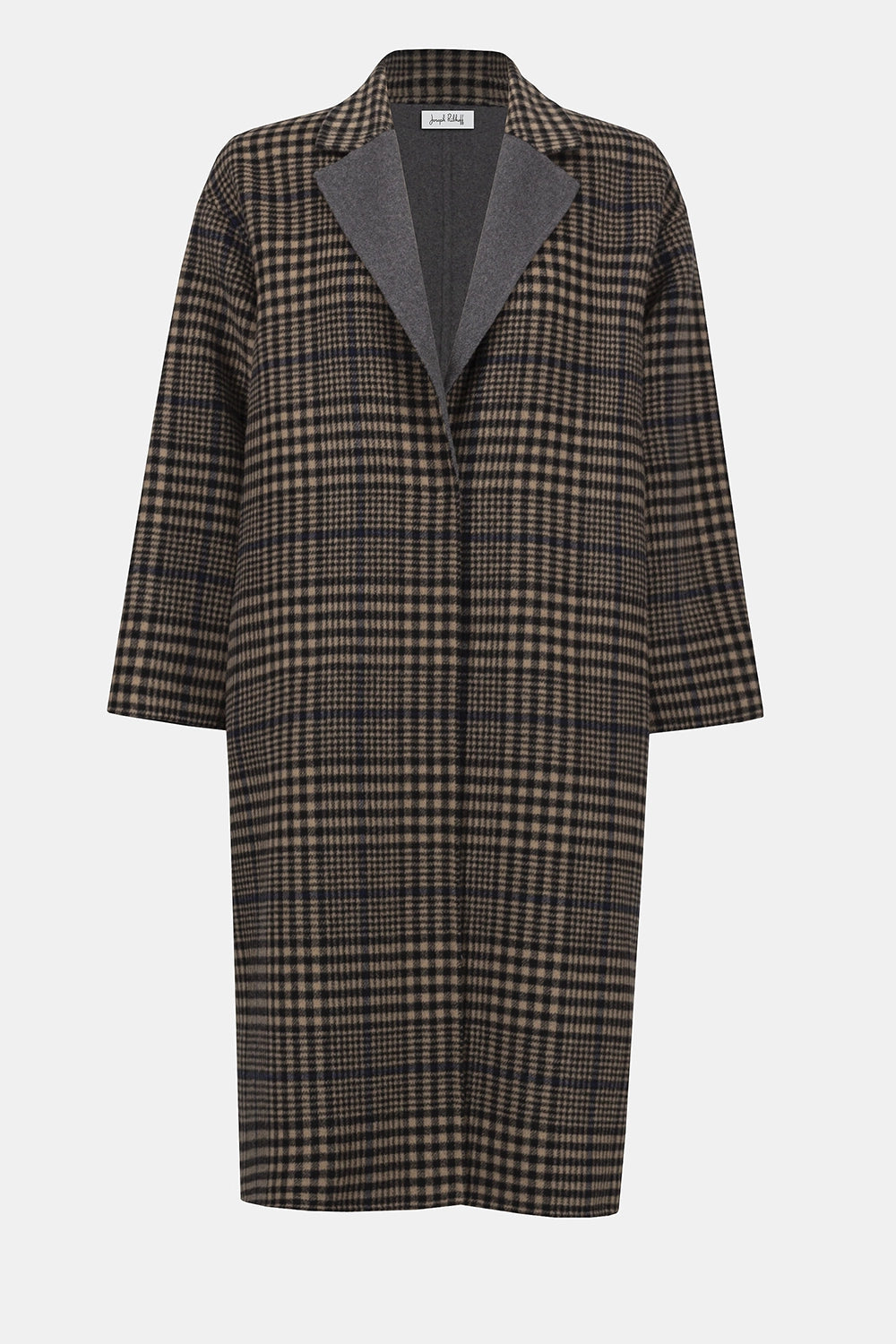Joseph Ribkoff Wool Blend Plaid Double-Faced Coat Jr253946