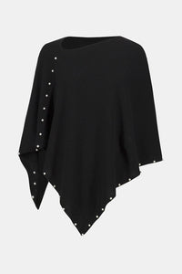 Joseph Ribkoff Cashmere Poncho with Pearl Detailing Jr253968