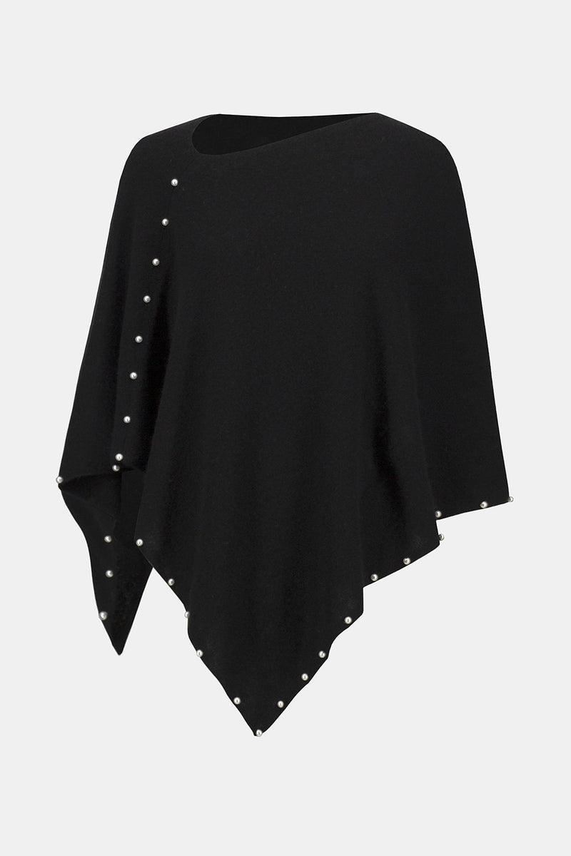 Joseph Ribkoff Cashmere Poncho with Pearl Detailing Jr253968