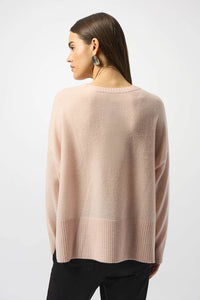 Joseph Ribkoff Cashmere Crew Neck Top with Stud Detailing Jr253980