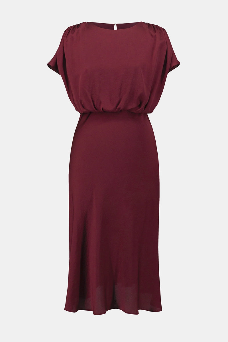 Joseph Ribkoff Recycled Satin Blouson A-Line Dress Jr254049