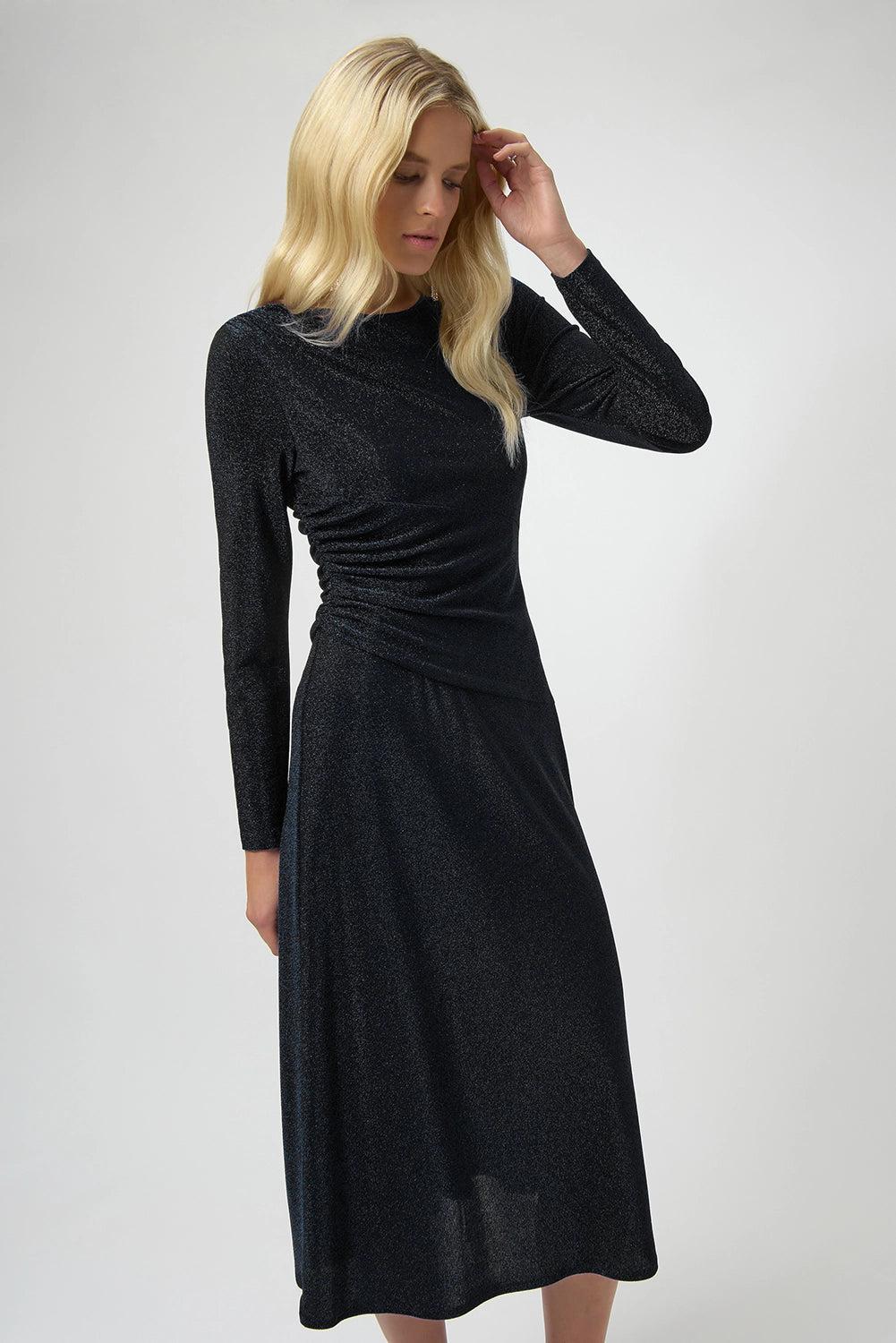 Joseph Ribkoff Sparkle Knit Fit & Flare Dress Jr254082