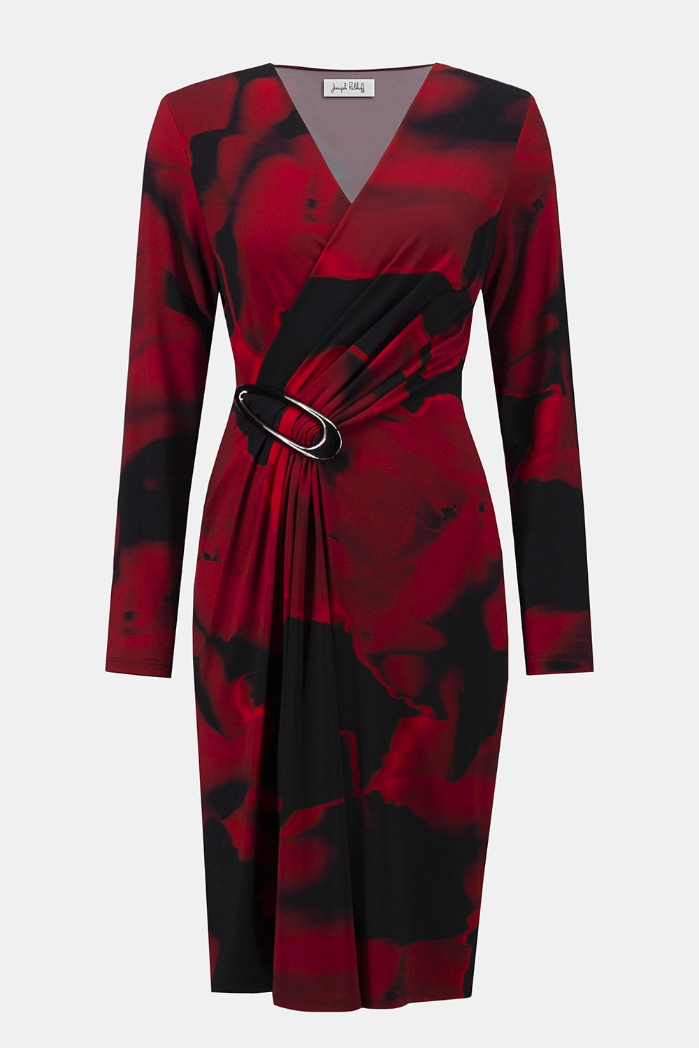 Joseph Ribkoff Silky Knit Abstract Print Wrap Dress Jr254088