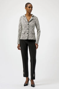 Joseph Ribkoff Abstract Jacquard Knit Fitted Blazer Jr254146