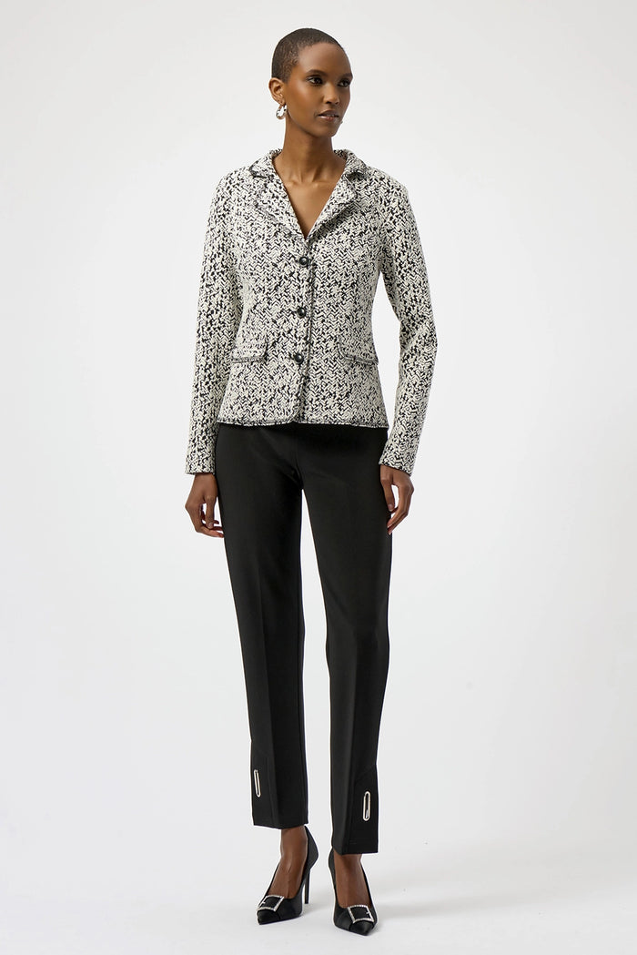 Joseph Ribkoff Abstract Jacquard Knit Fitted Blazer Jr254146