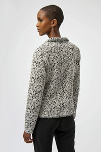 Joseph Ribkoff Abstract Jacquard Knit Fitted Blazer Jr254146