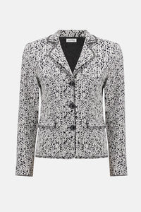 Joseph Ribkoff Abstract Jacquard Knit Fitted Blazer Jr254146