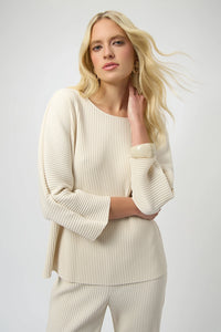 Joseph Ribkoff Pleated Scuba Crepe Boxy Top Jr