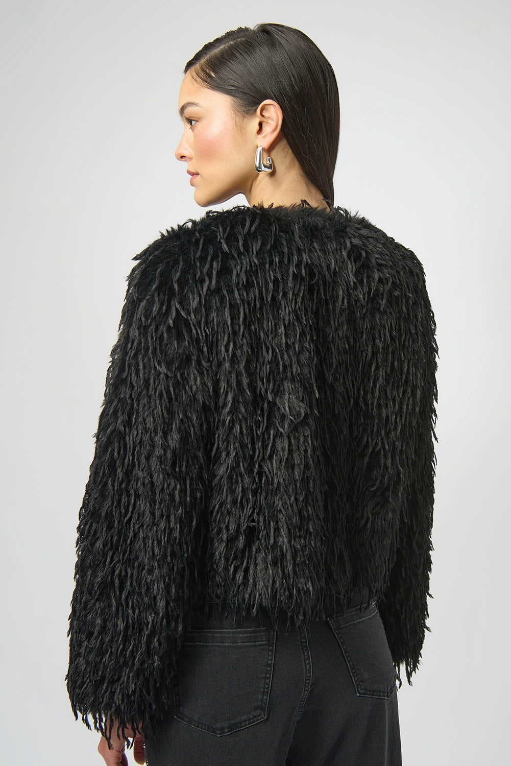 Joseph Ribkoff Faux Fur Collarless Boxy Jacket Jr254905
