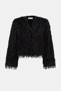 Joseph Ribkoff Faux Fur Collarless Boxy Jacket Jr254905