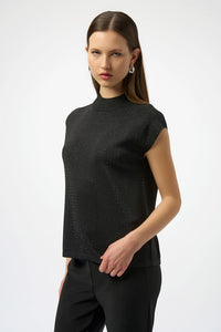 Joseph Ribkoff Sweater Knit Sleeveless Pullover with Iron-On Detail Jr254935