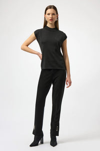 Joseph Ribkoff Sweater Knit Sleeveless Pullover with Iron-On Detail Jr254935