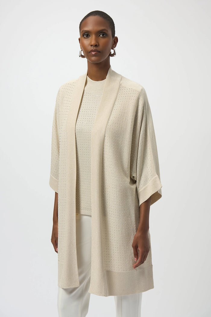 Joseph Ribkoff Sweater Knit Cover-Up with Iron-On Detail Jr254937