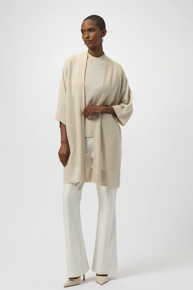 Joseph Ribkoff Sweater Knit Cover-Up with Iron-On Detail Jr254937