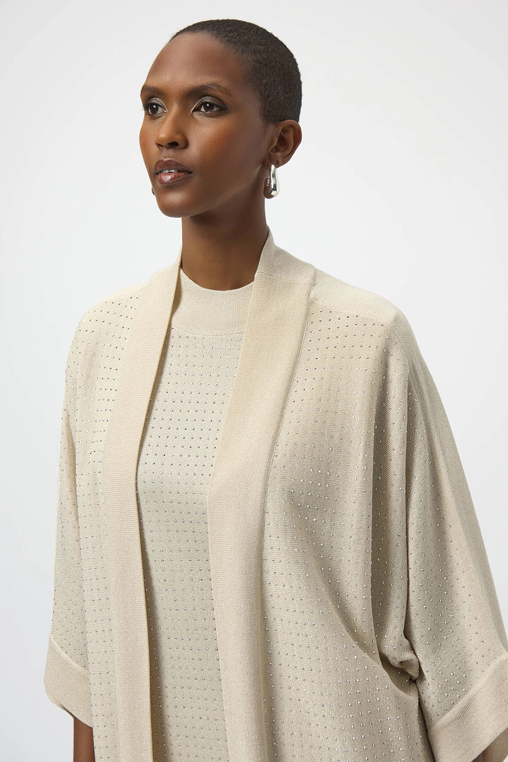 Joseph Ribkoff Sweater Knit Cover-Up with Iron-On Detail Jr254937