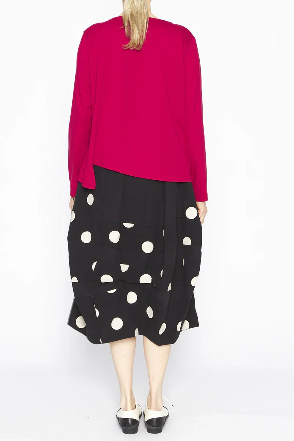 Moyuru Cotton Mix Balloon Skirt with Circles 251641