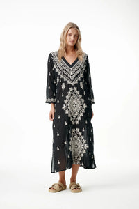 One Season Long Goa Embroidery Black/Cream
