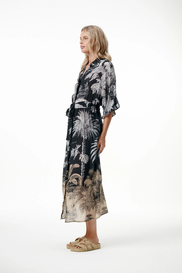 One Season Jasmine Midnight Palm Black