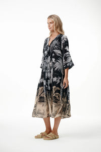 One Season Mia Midnight Palm Black