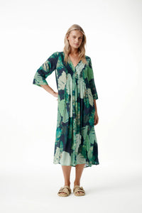 One Season Mia Monstera Night Green