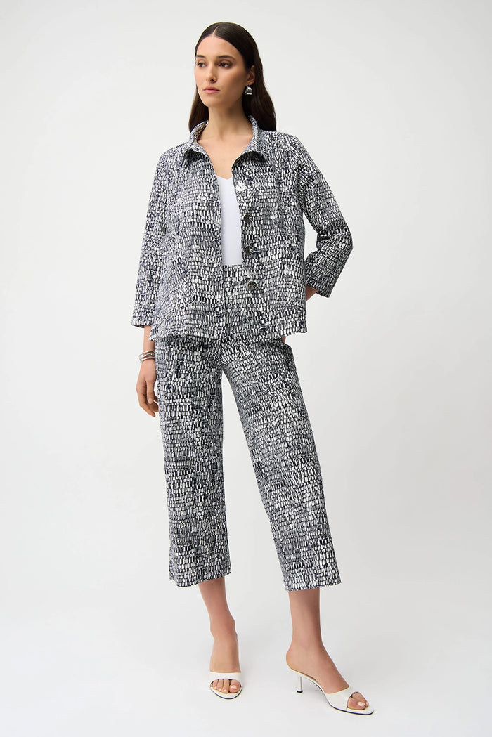 Joseph Ribkoff Millennium Abstract Print Pull-On Culotte Jr261002