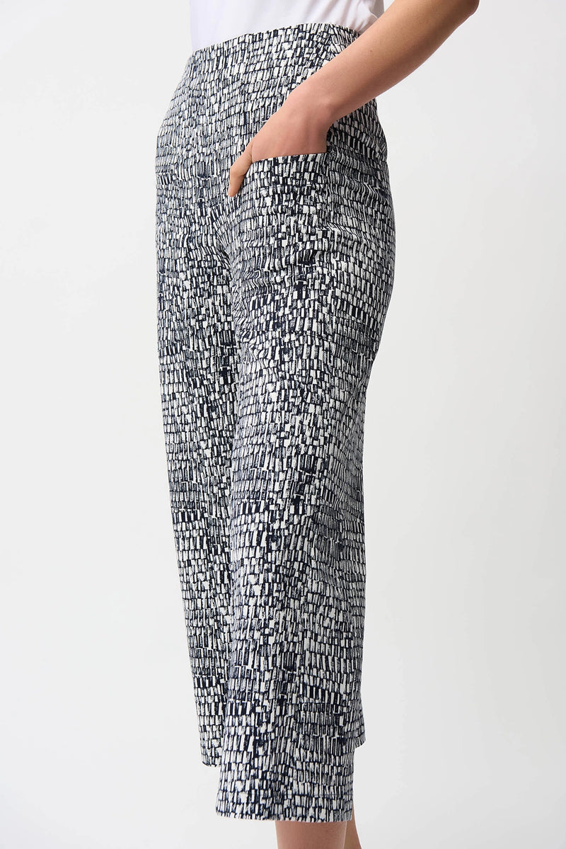 Joseph Ribkoff Millennium Abstract Print Pull-On Culotte Jr261002