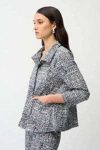 Joseph Ribkoff Millennium Abstract Print Trapeze Jacket Jr261003