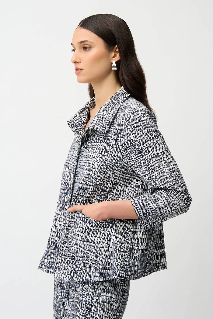 Joseph Ribkoff Millennium Abstract Print Trapeze Jacket Jr261003