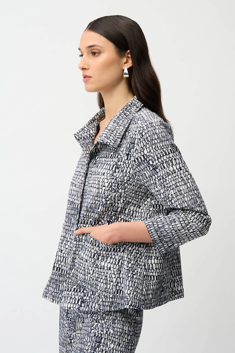 Joseph Ribkoff Millennium Abstract Print Trapeze Jacket Jr261003