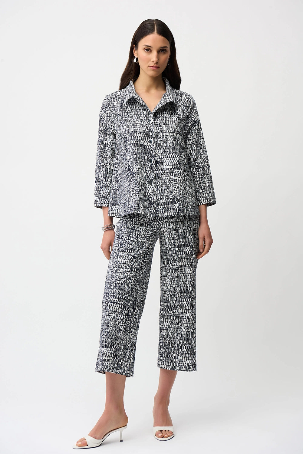 Joseph Ribkoff Millennium Abstract Print Trapeze Jacket Jr261003