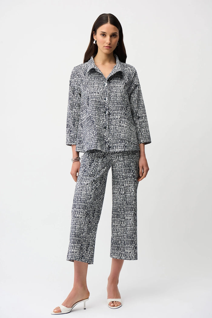 Joseph Ribkoff Millennium Abstract Print Trapeze Jacket Jr261003