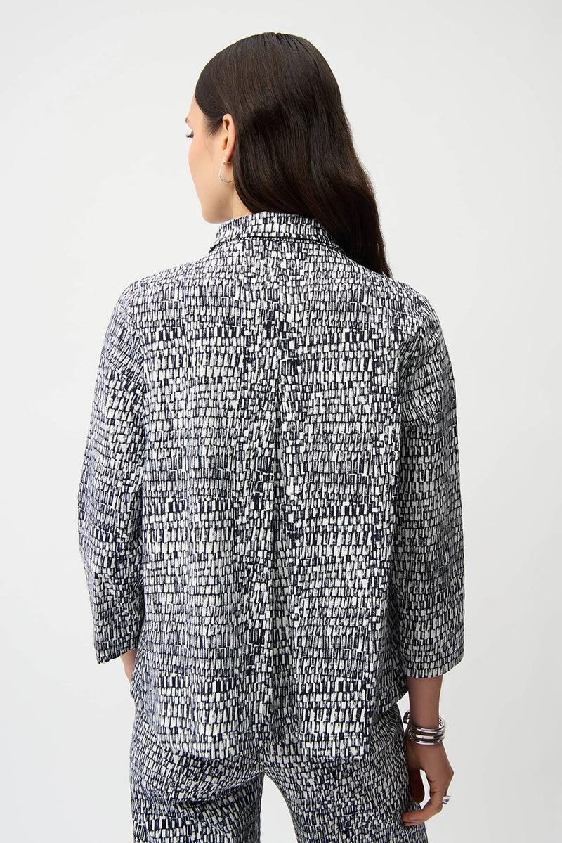 Joseph Ribkoff Millennium Abstract Print Trapeze Jacket Jr261003