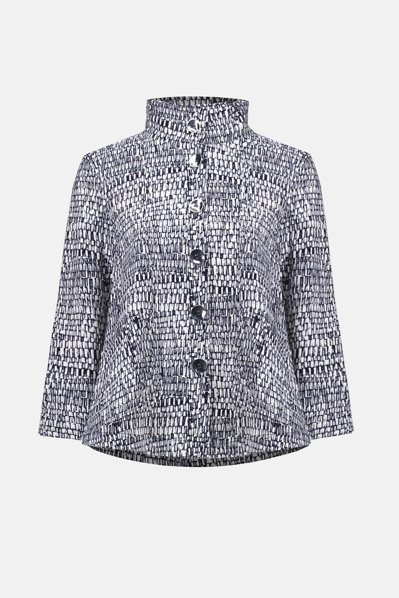 Joseph Ribkoff Millennium Abstract Print Trapeze Jacket Jr261003
