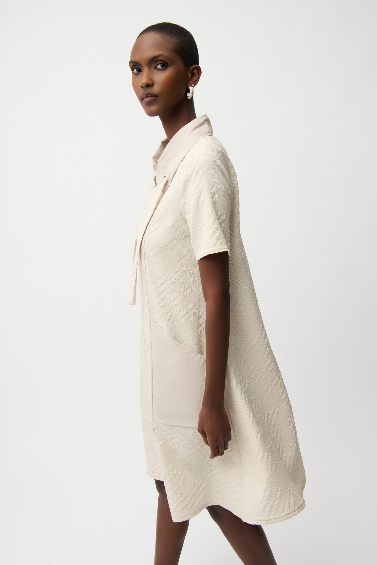 Joseph Ribkoff Geometric Textured Jacquard A-Line Dress Jr261027