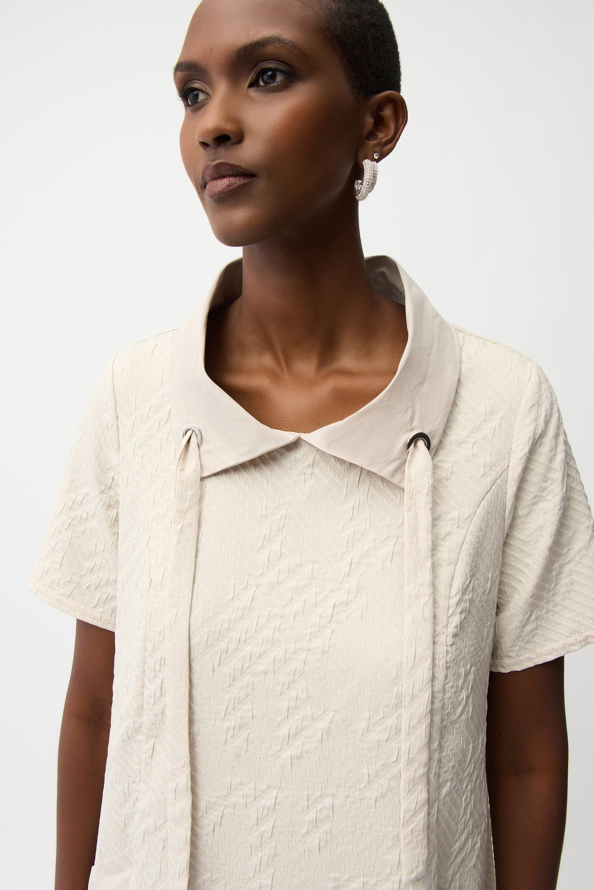 Joseph Ribkoff Geometric Textured Jacquard A-Line Dress Jr261027