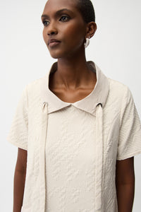 Joseph Ribkoff Geometric Textured Jacquard A-Line Dress Jr261027