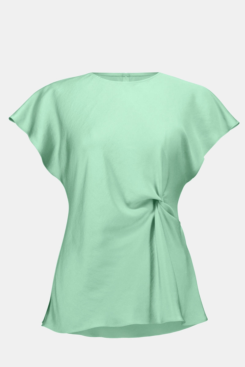 Joseph Ribkoff Recycled Satin Fitted Top With Front Twist Detail Jr261149