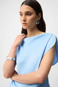 JosephRibkoff Recycled Satin Fitted Top With Cowl Neck Jr261152