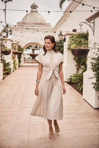 Joseph Ribkoff Memory Fit And Flare Dress With Tie Waist Jr261177