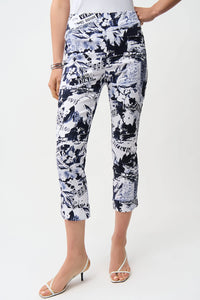 Joseph Ribkoff Millennium Conversational Print Crop Pull-On Pants Jr261187