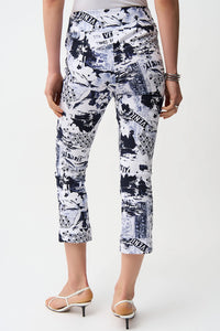 Joseph Ribkoff Millennium Conversational Print Crop Pull-On Pants Jr261187