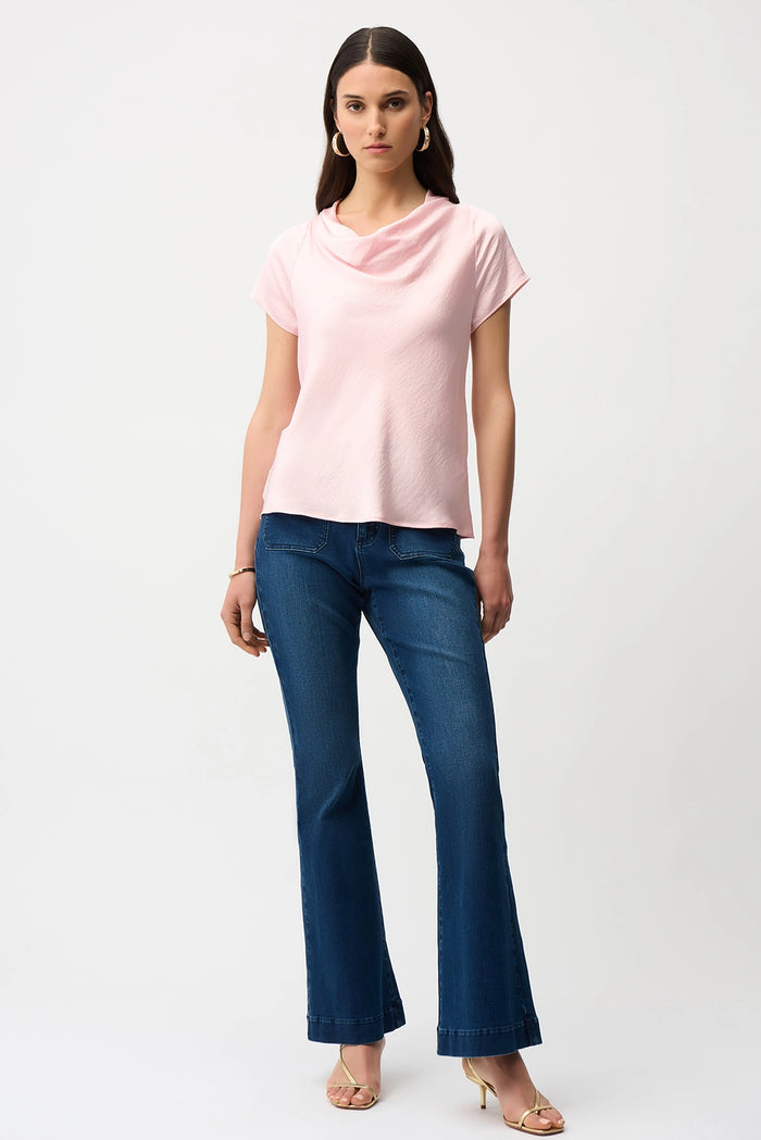 Joseph Ribkoff Recycled Satin Top With Cowl Neckline Jr261195