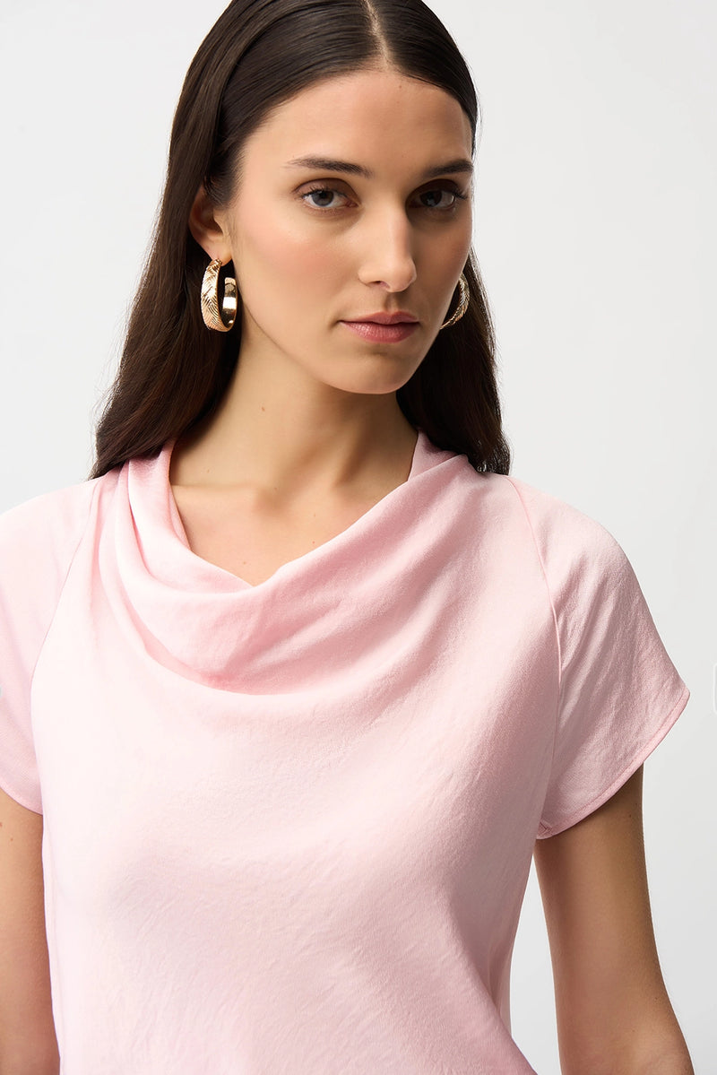 Joseph Ribkoff Recycled Satin Top With Cowl Neckline Jr261195